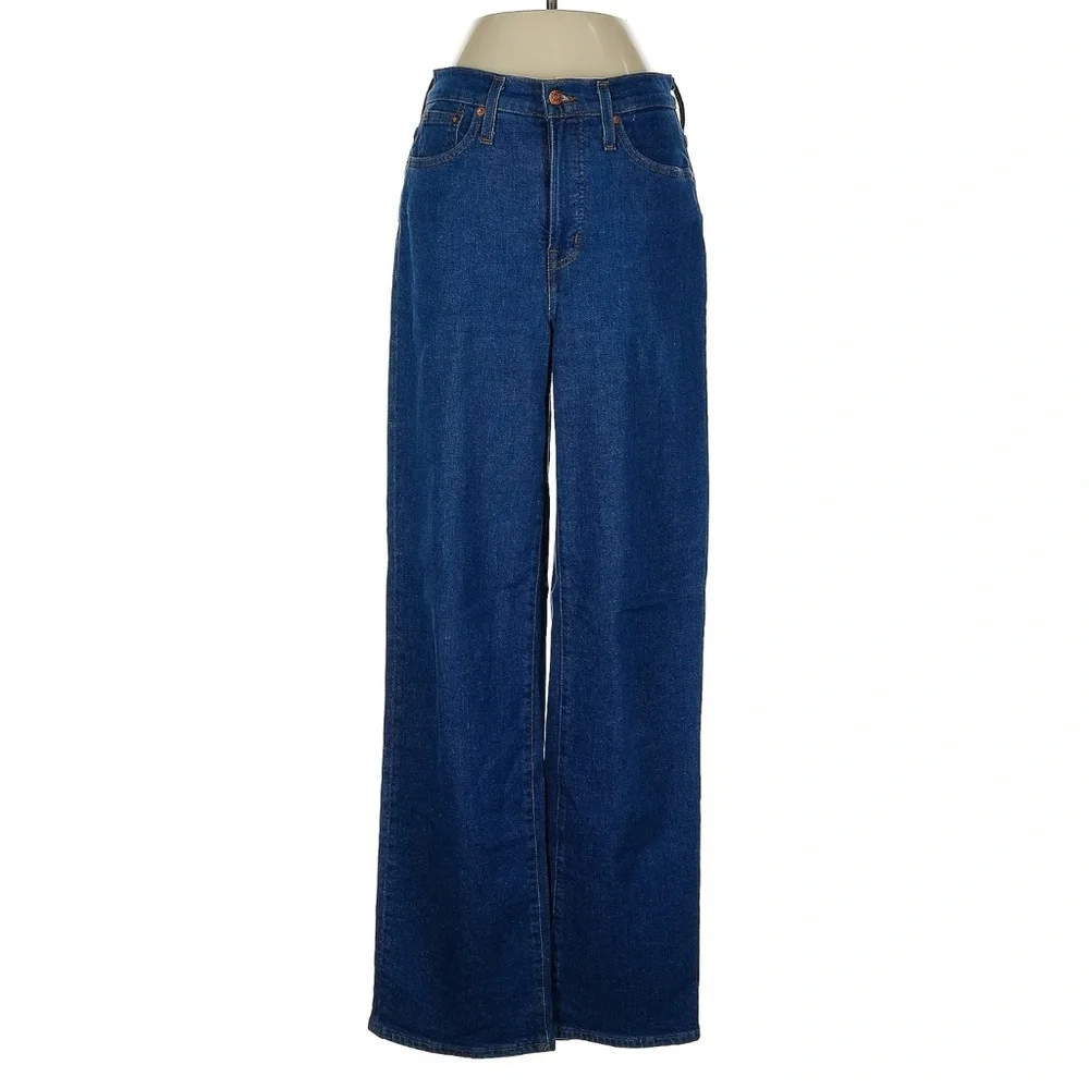 Madewell Dark Blue Flare Jeans - Picture 1 of 4